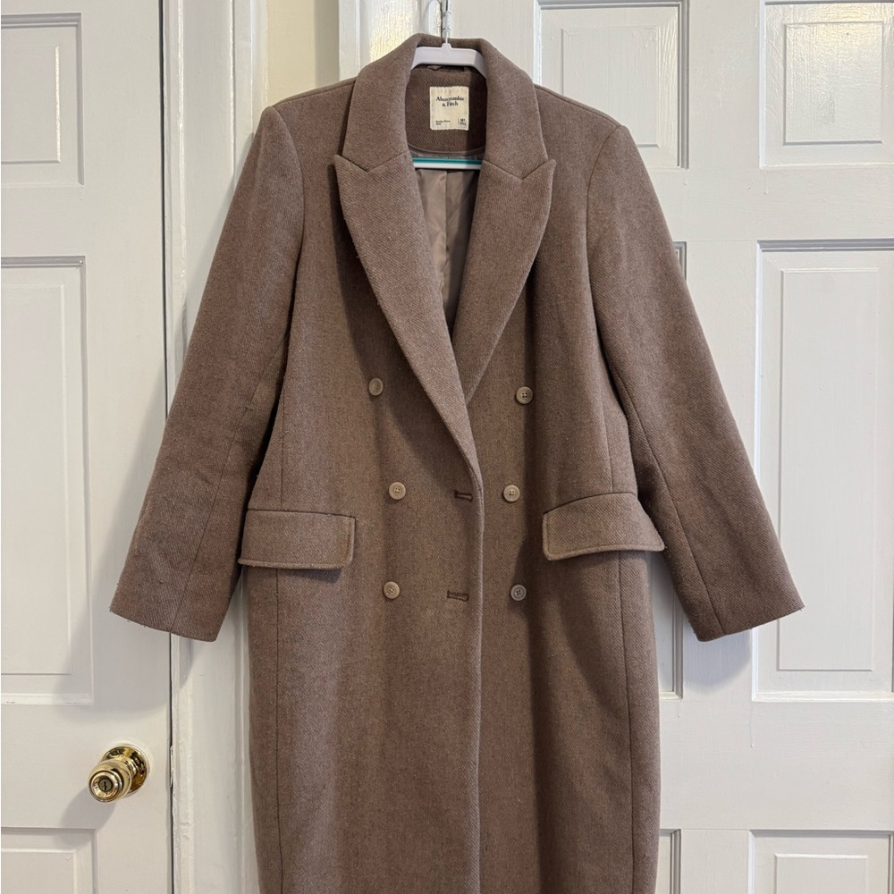 Abercrombie & Fitch Tall Wool Trench Coat - Taupe